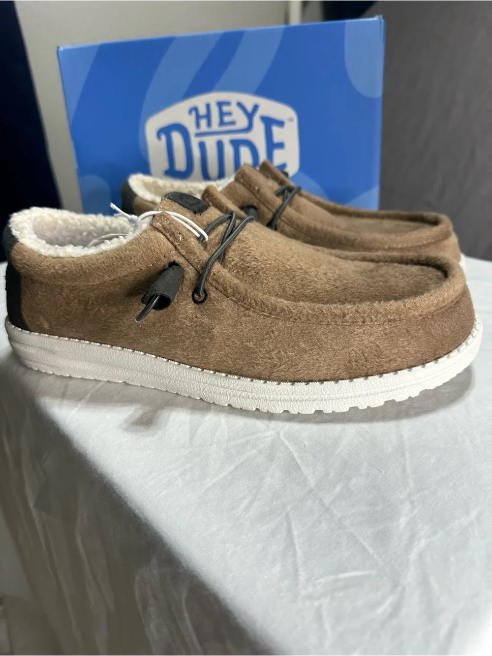 🆕 Hey Dude Wally Warmth Cozy Slip-On with White Sole